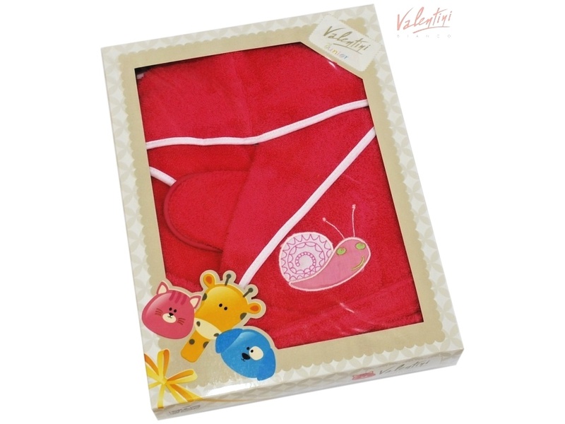 Dětský froté župan VALENTINI vel. 8 let tmavě růžový